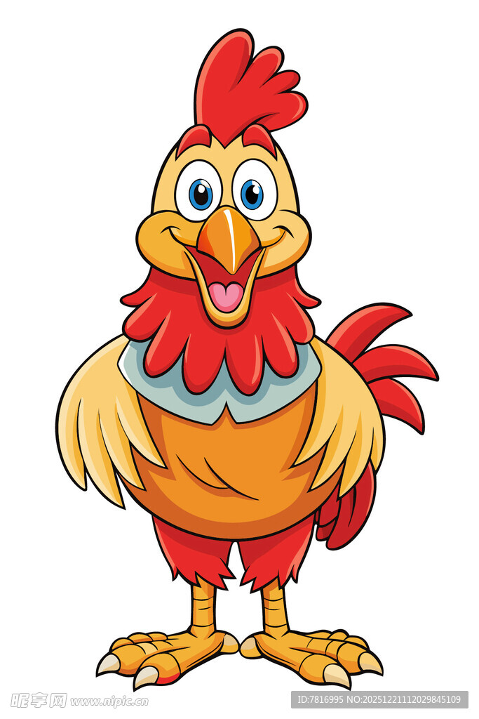 可爱卡通公鸡形象