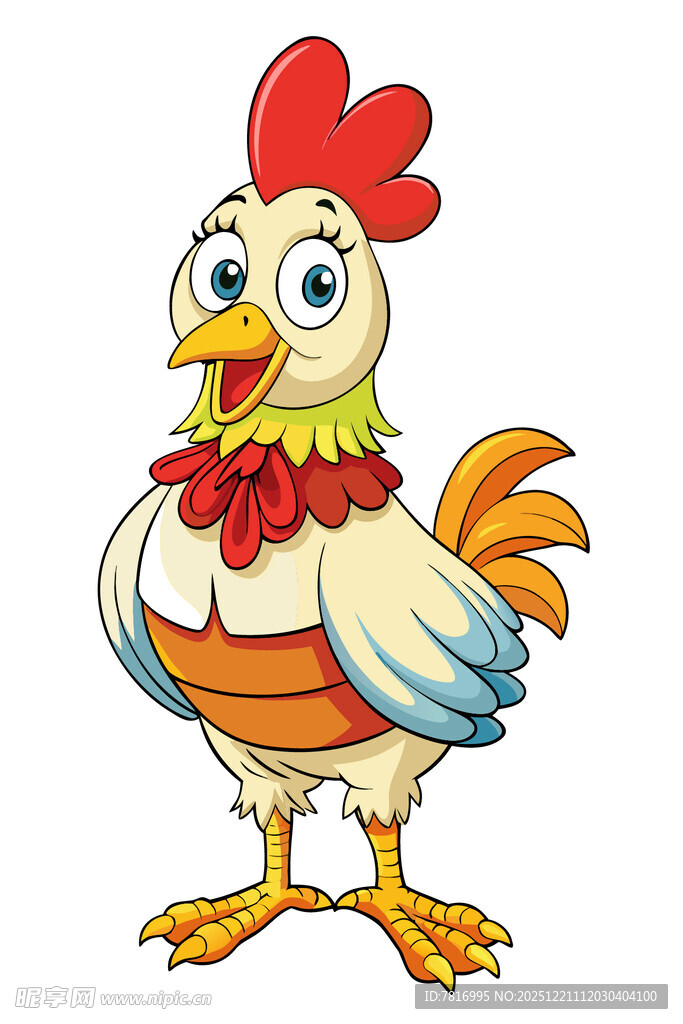 可爱卡通母鸡形象