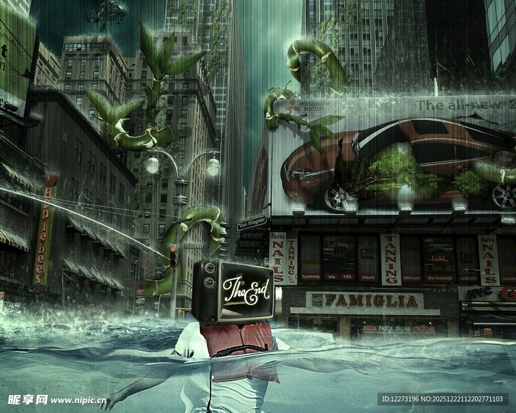 奇幻水下城市景象