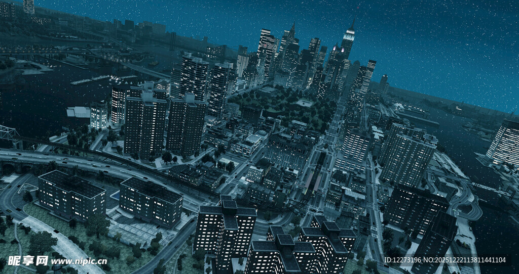 未来科幻风格的城市景观