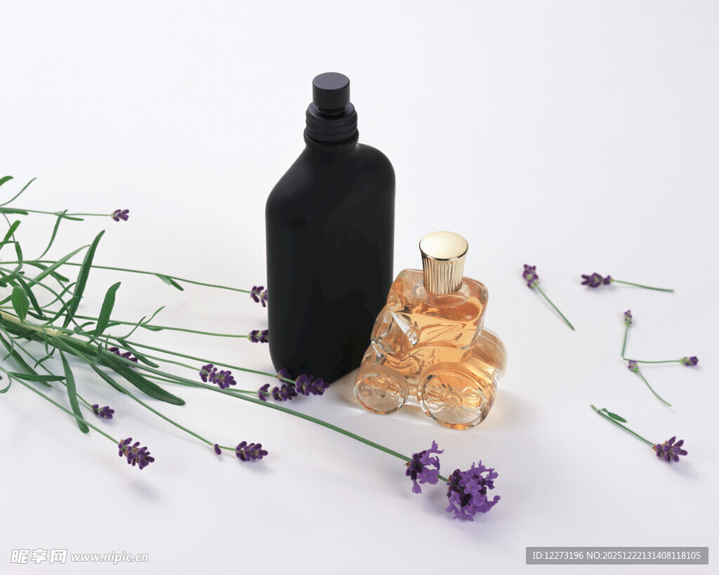 薰衣草香薰与植物静物图