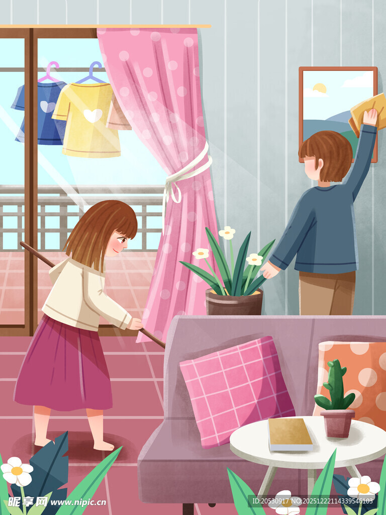 情侣温馨共筑甜蜜小窝