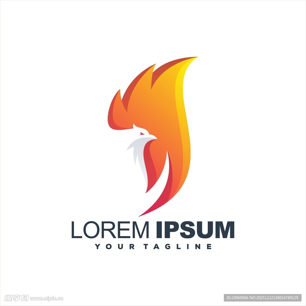 火焰凤凰标志设计