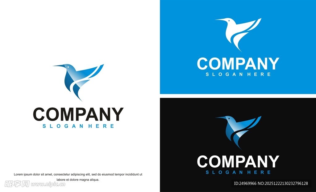 公司飞鸟标志设计示例