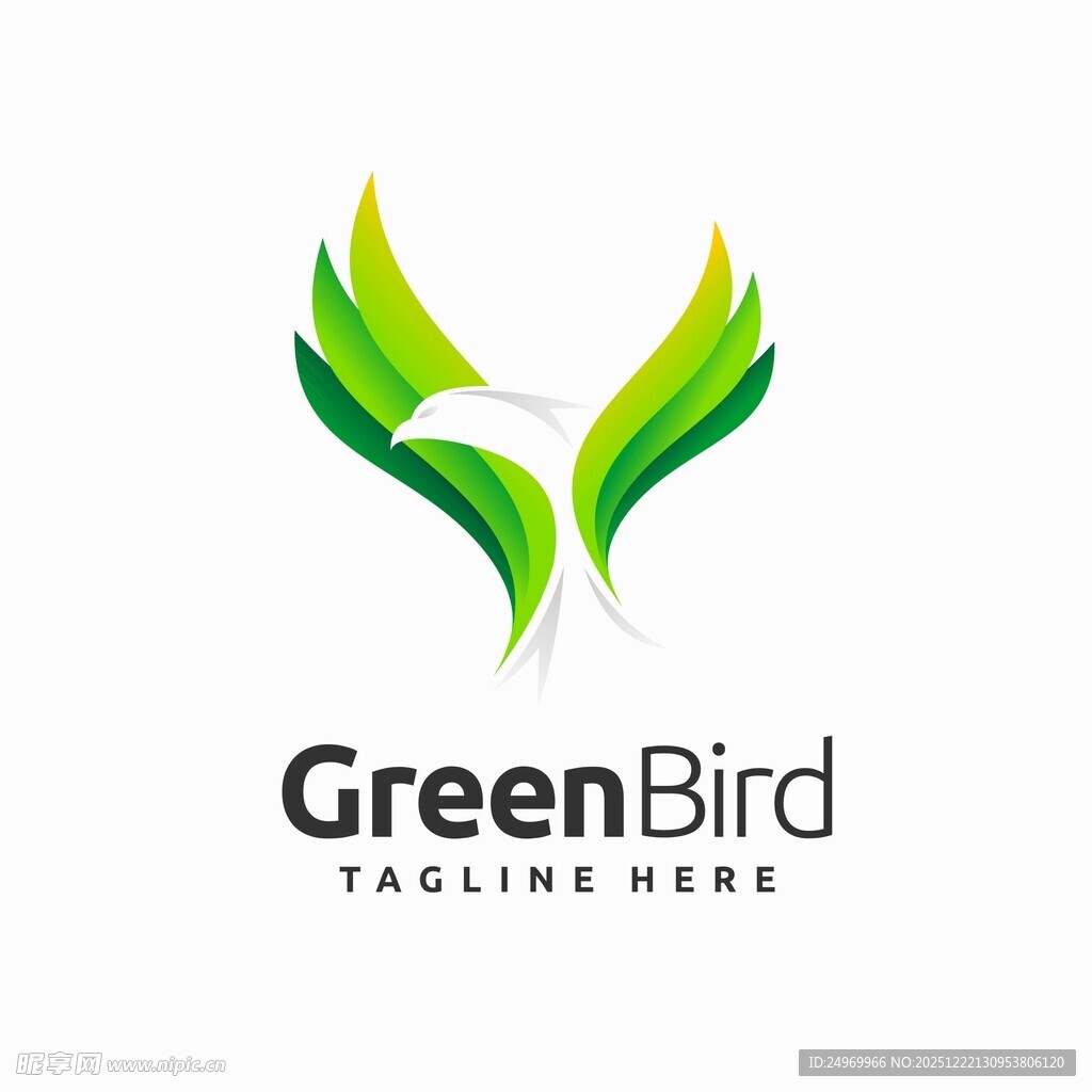 绿鸟标志设计
