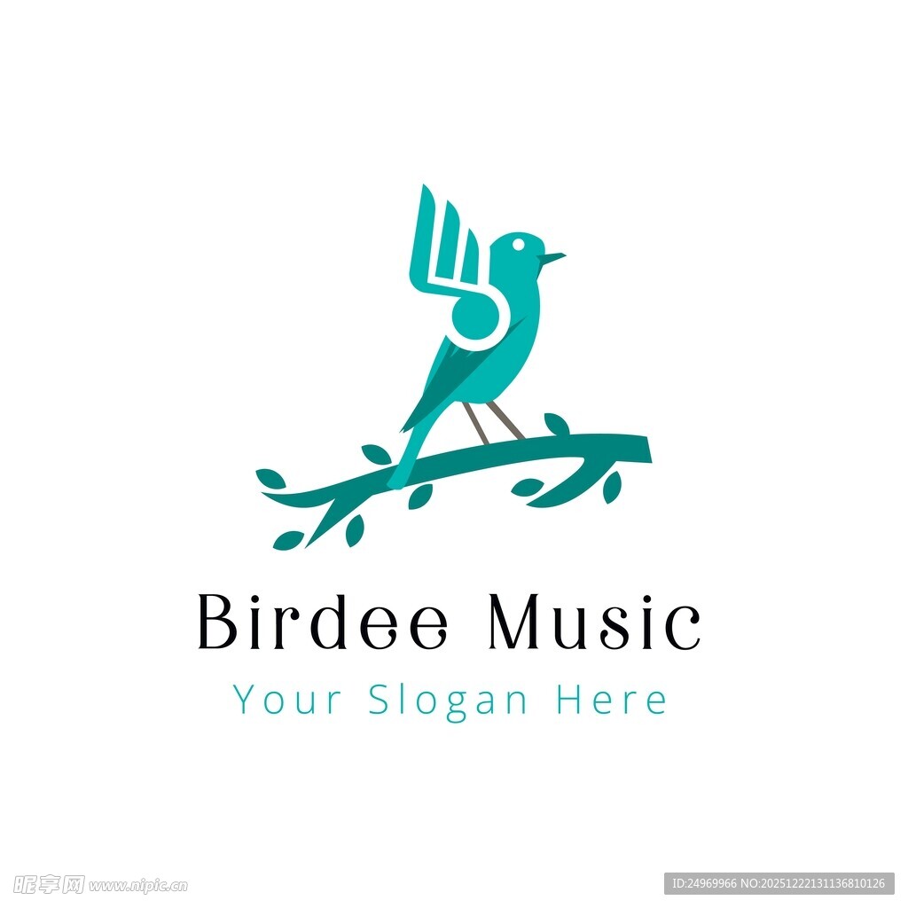 小鸟音乐标志设计