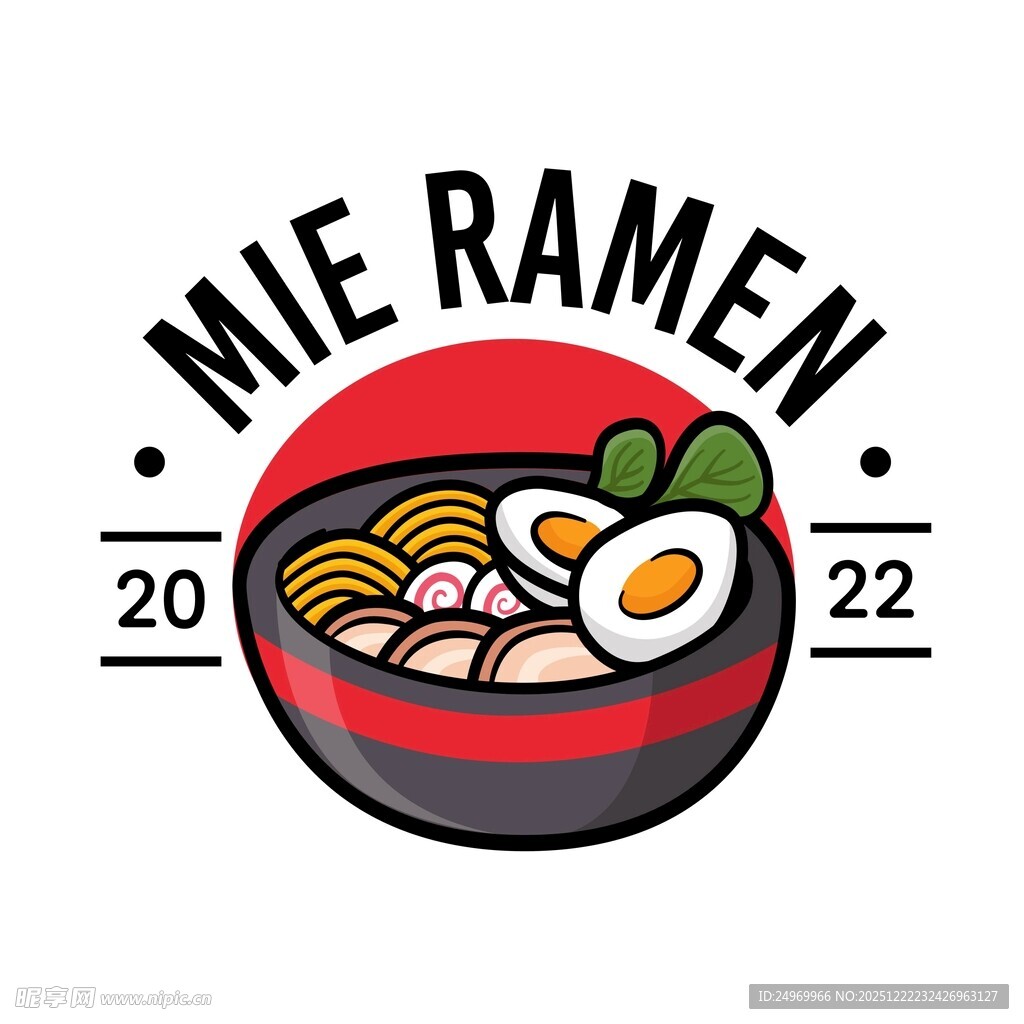 味增拉面标志设计