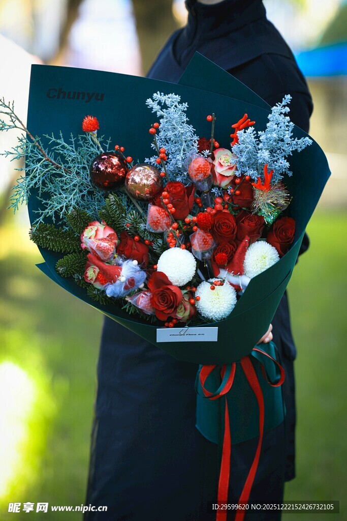 精美圣诞主题花束