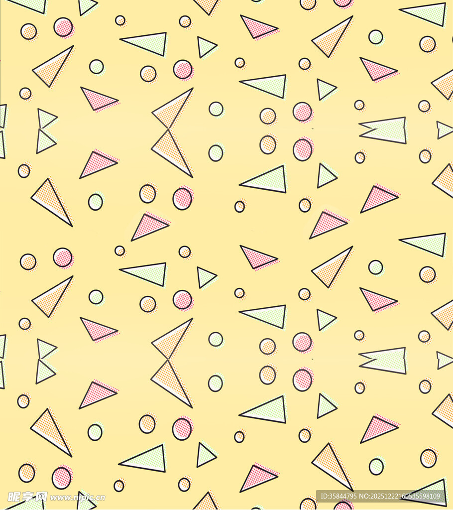 几何图案黄色背景纹理