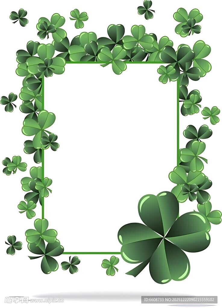 四叶草边框装饰图案