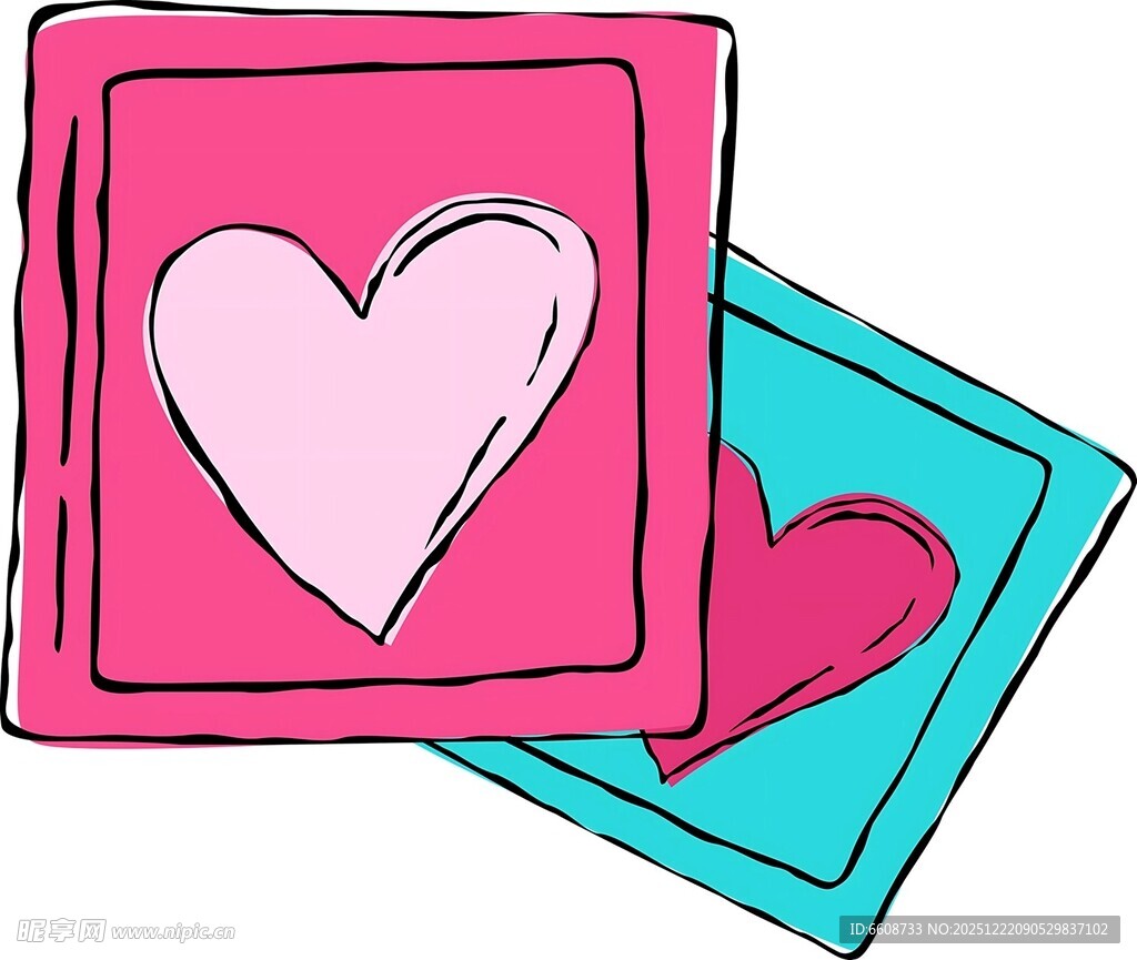 爱心图案卡片