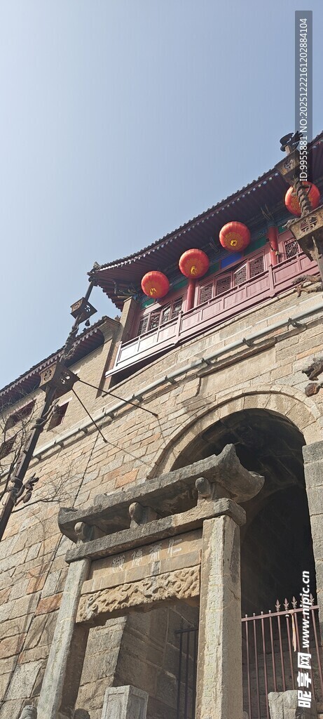 陕西西安中式古建筑一角