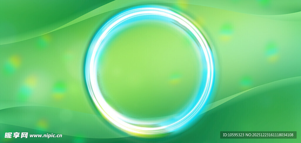 绿色光晕环形背景图案