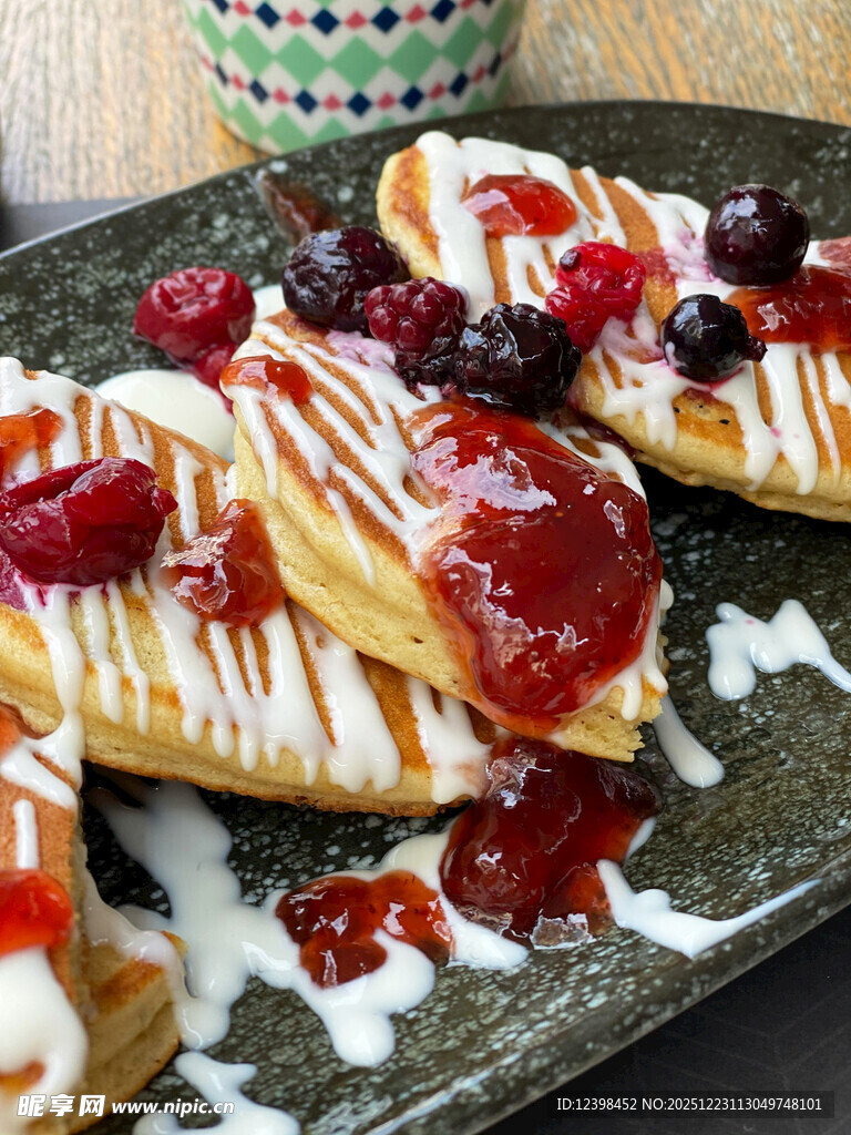 美味浆果华夫饼