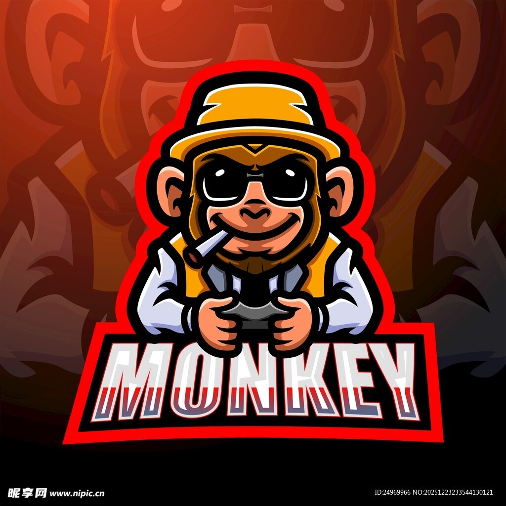 酷炫猴子卡通形象