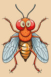 可爱卡通蜜蜂插画形象