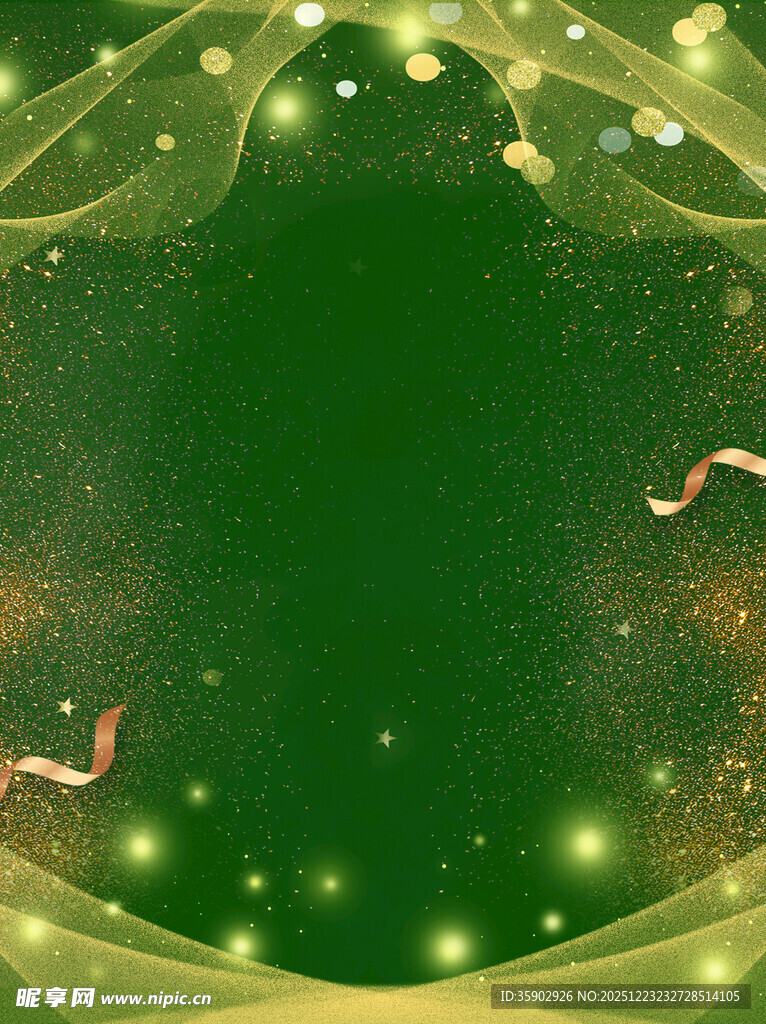 梦幻绿色背景光效装饰图