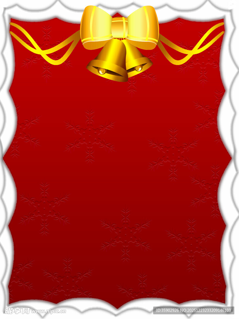 红色蝴蝶结装饰边框背景