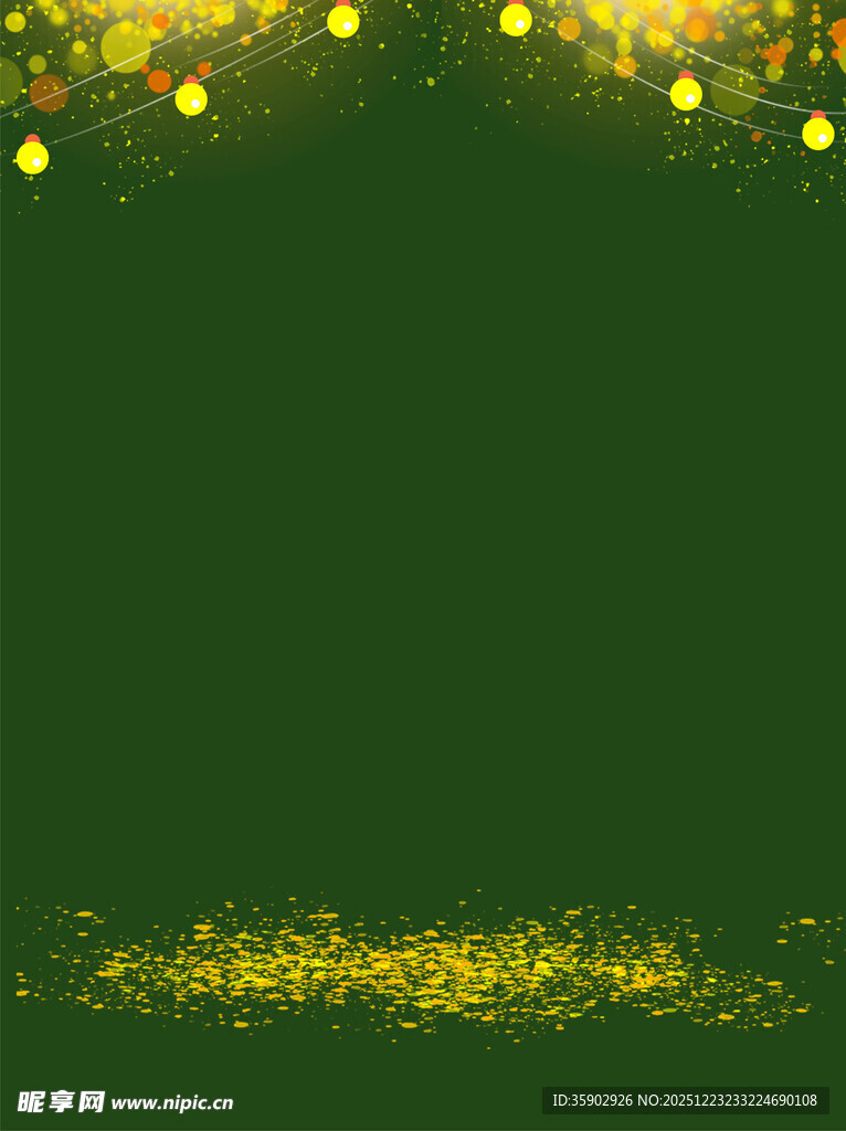 绿色背景上的金色光斑效果