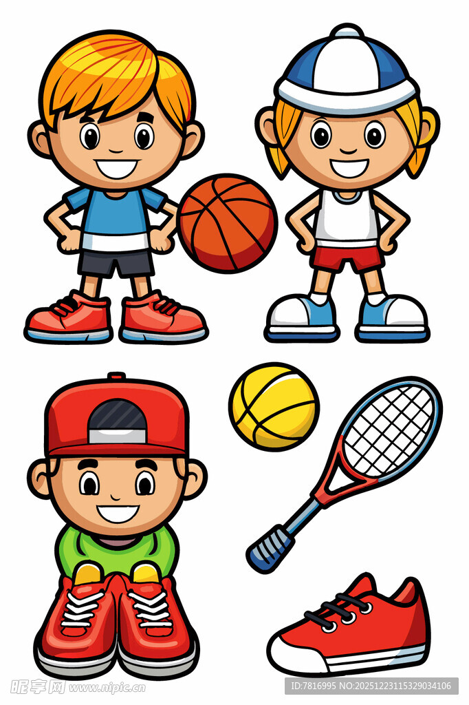 儿童运动装备与形象展示