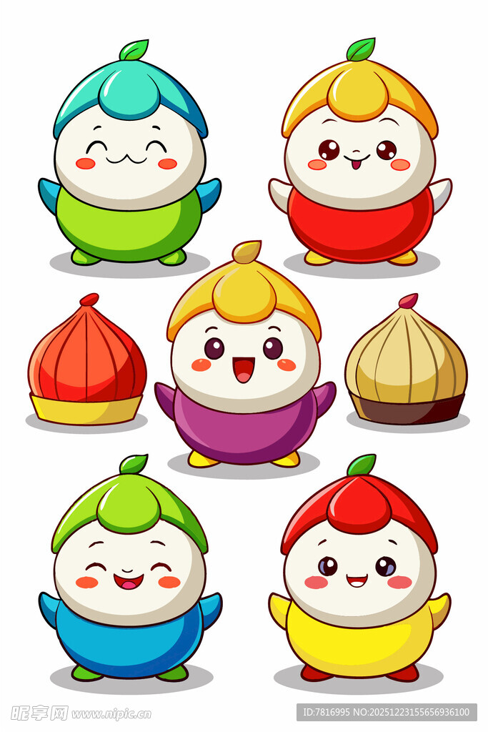可爱卡通包子形象集合