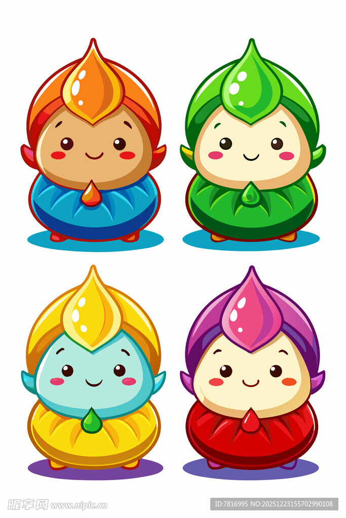 可爱多彩卡通小精灵形象