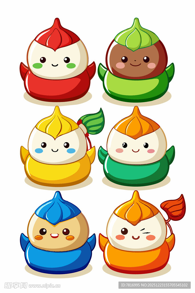 可爱卡通粽子形象集合