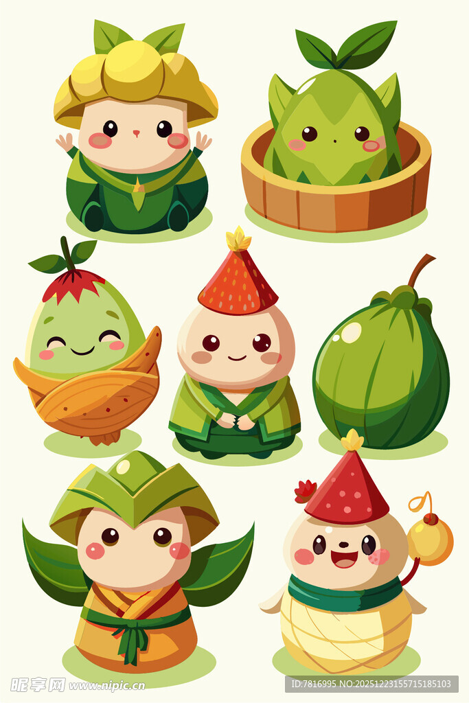 可爱水果拟人卡通形象