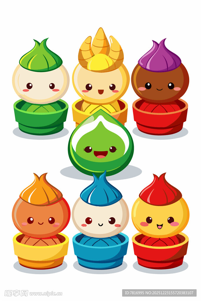 可爱卡通小和尚玩偶集合