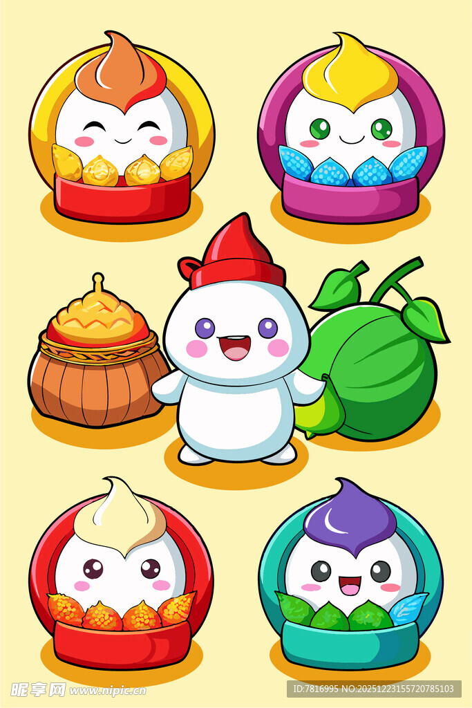 可爱卡通小怪物集合