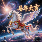 宇宙中的马儿在奔跑