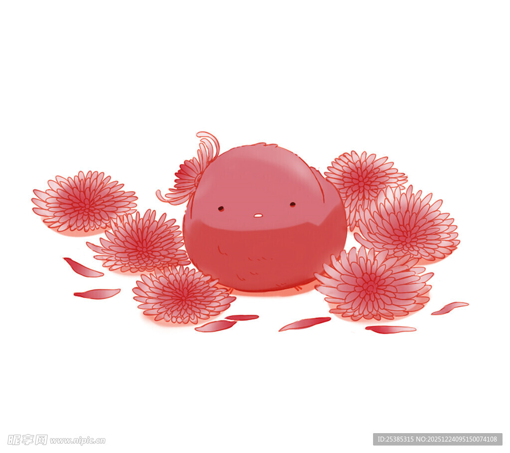 粉色海胆与小鱼的温馨画面