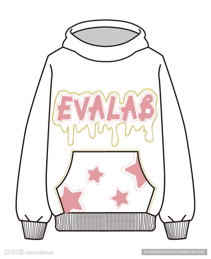 卡通连帽卫衣设计图