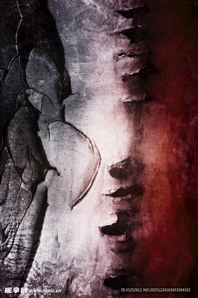 神秘暗黑风格抽象艺术画面