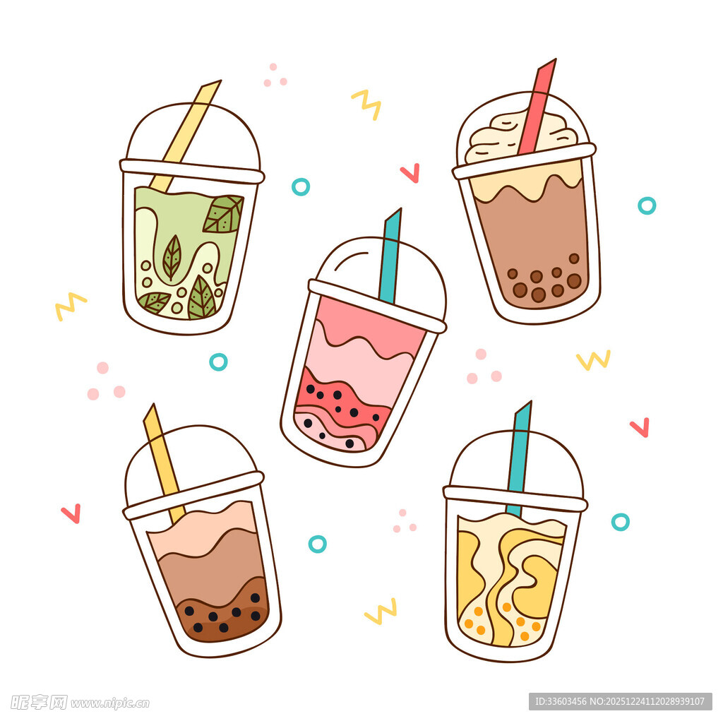 多彩美味的创意饮品集合