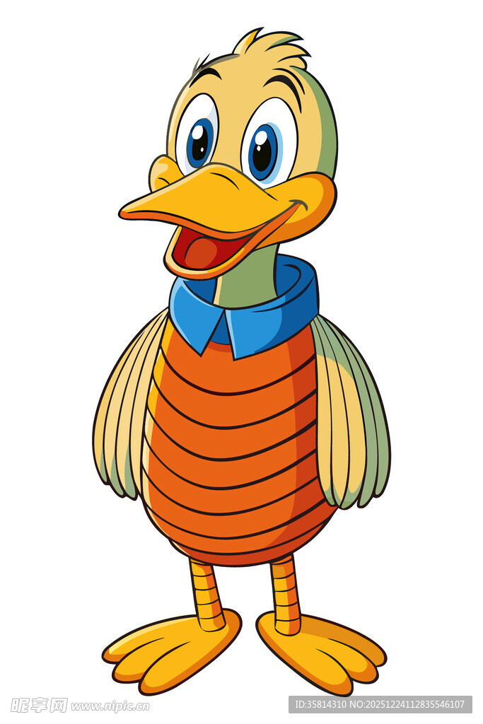 可爱卡通小鸭形象