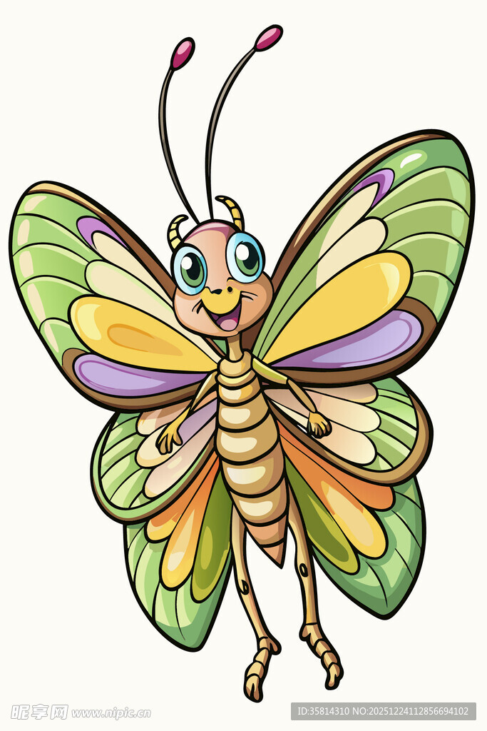 可爱卡通蝴蝶形象