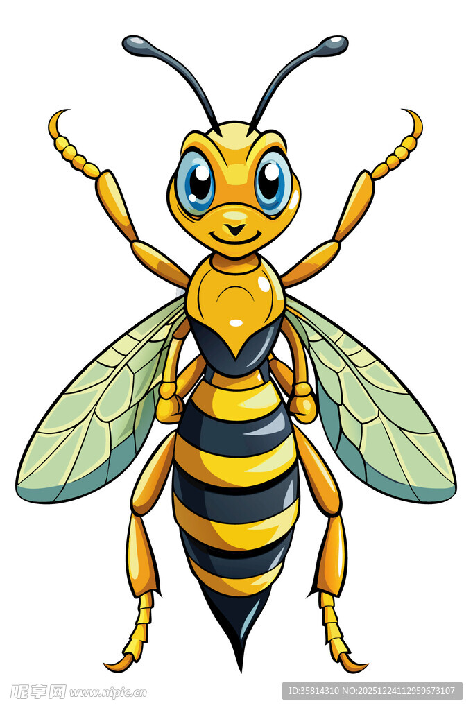 可爱卡通蜜蜂形象