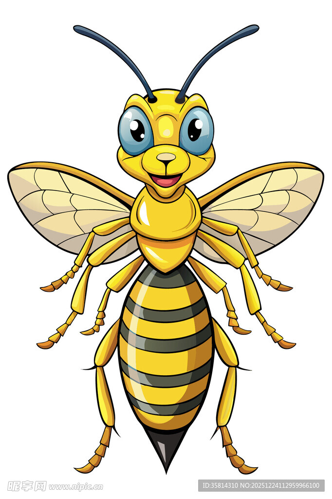 可爱卡通蜜蜂形象