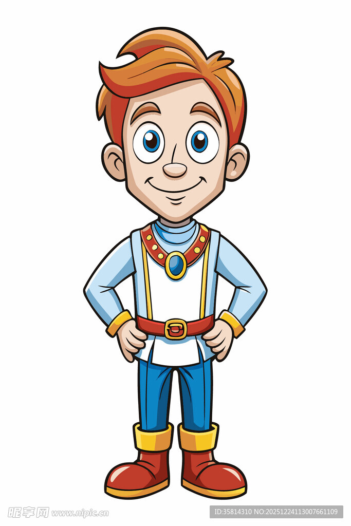 快乐小男孩的可爱形象