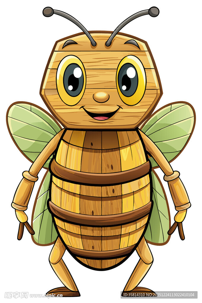 可爱机械蜜蜂卡通形象