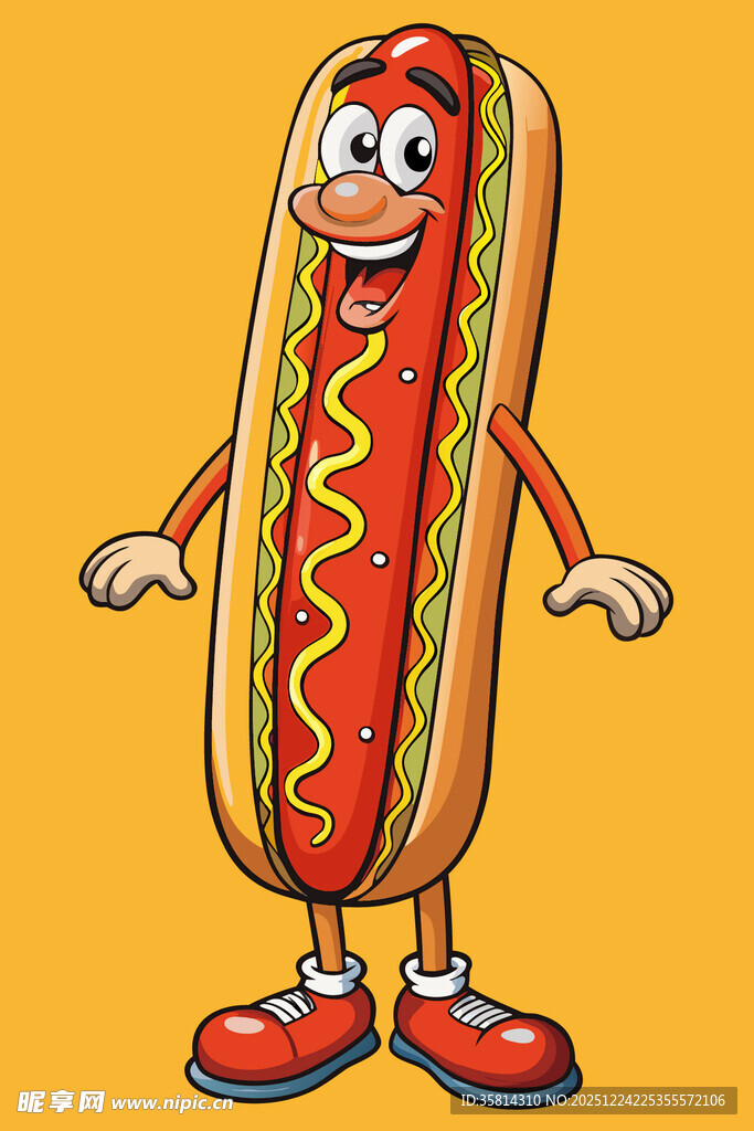 卡通热狗形象