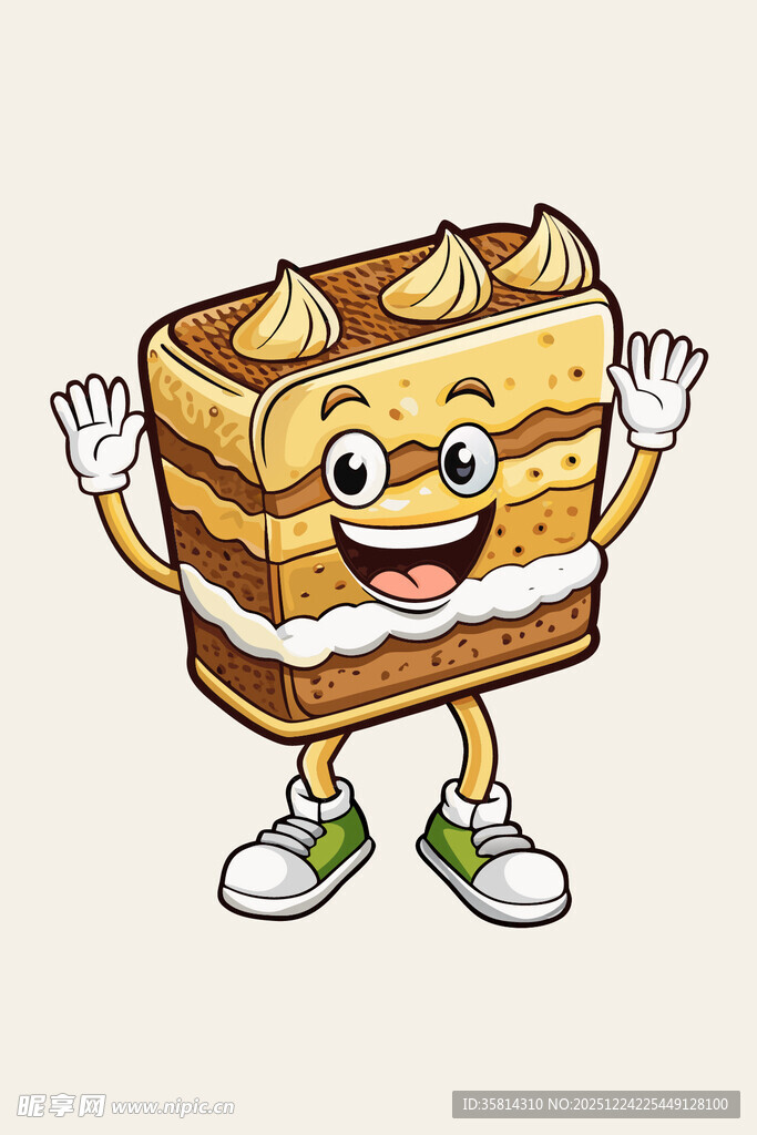 可爱卡通蛋糕角色