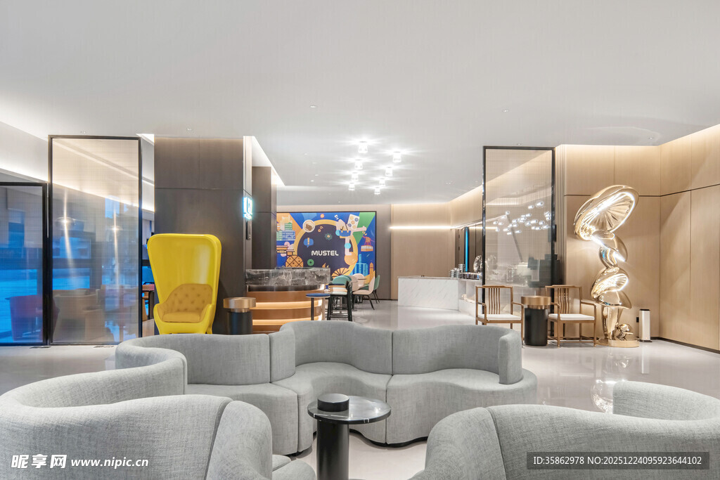 现代时尚的室内休息空间