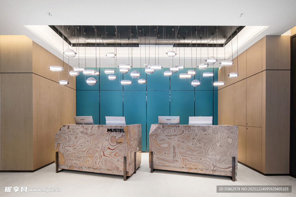 现代风格办公前台空间