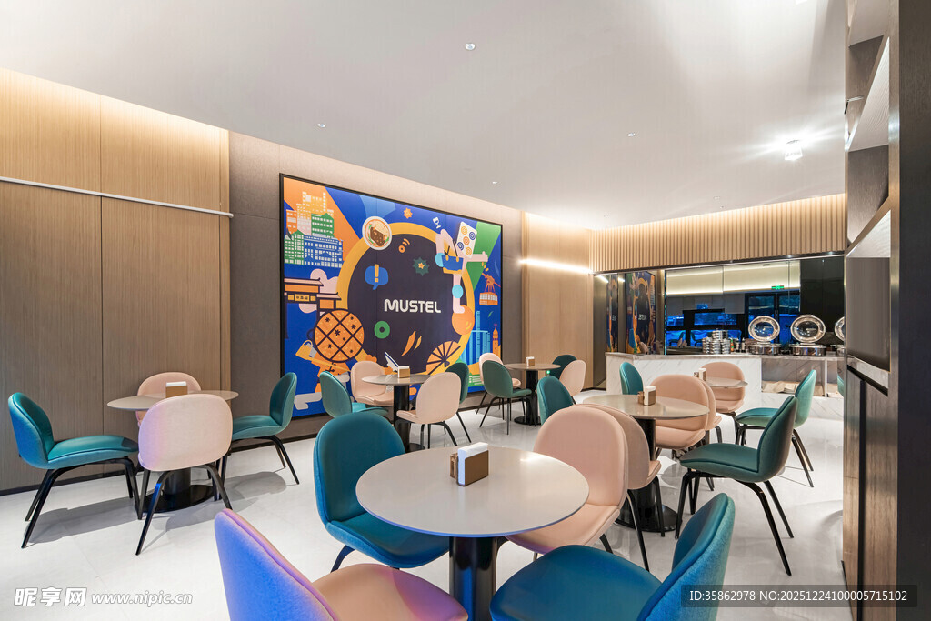 现代时尚休闲餐厅室内场景