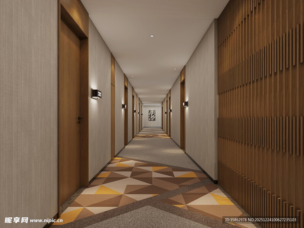 现代风格酒店走廊过道