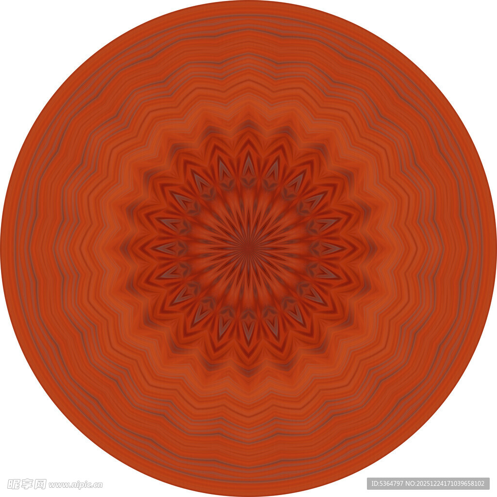 橙色圆形花纹图案