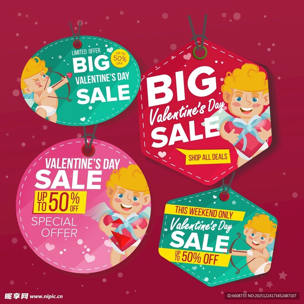 儿童促销标签设计素材