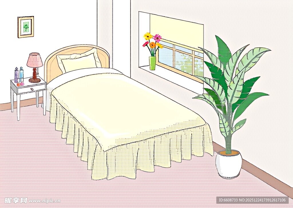 温馨卧室场景展示